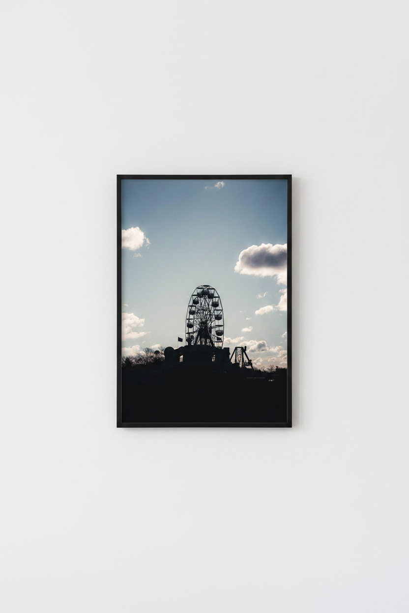 Ferris wheel kehystettynä