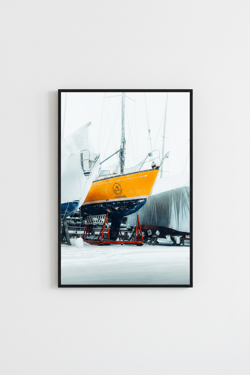 Sailboat kehystettynä
